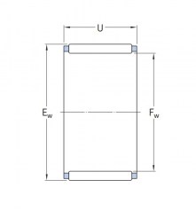 Подшипник Серия K и KT (подшипники без колец) Подшипник K 20x24x17 по выгодным ценам Бор